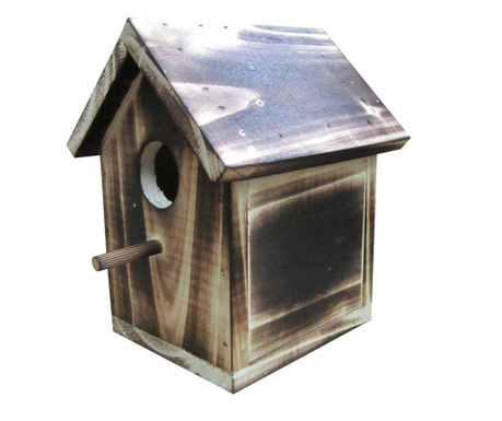 Μονό σπίτι για πουλιά, φυσικό ξύλο ΙΤΑ h&g  19×15×14cm