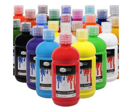 Акрилна боя Artina, Crylic, 500ml, Жълт