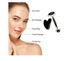 Rola Black obsidian by Erfello cu Gua Sha, pentru masaj facial si corporal , Tratament facial tip Jade Roller