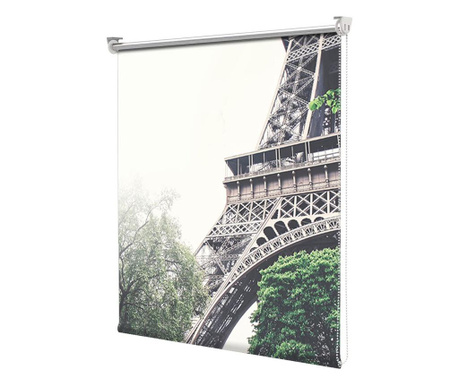 Roleta Art Shade tip Jaluzea cu Rulou si Sistem Inclus Urban, Turnul Eiffel pe timp de zi, Latime 95 cm x Inaltime 250 cm