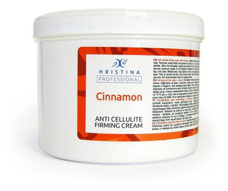 Aнтицелулитен крем с Канела Козметика Христина, 500 ml - 100% натурален продукт, за професионална употреба