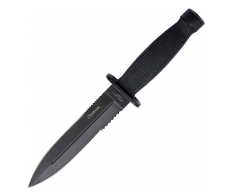 Тактически нож 28,5 см с двойно острие и остър връх, ергономична дръжка, включена обвивка, модел Premium, черен