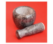 Mojar Pufo cu pistil din piatra, 9 cm, 1.2 kg, negru