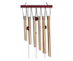Clopotel de vant cu 12 tuburi sonore metalice aurii pentru casa sau gradina, model Feng-Shui