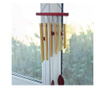 Clopotel de vant cu 12 tuburi sonore metalice aurii pentru casa sau gradina, model Feng-Shui