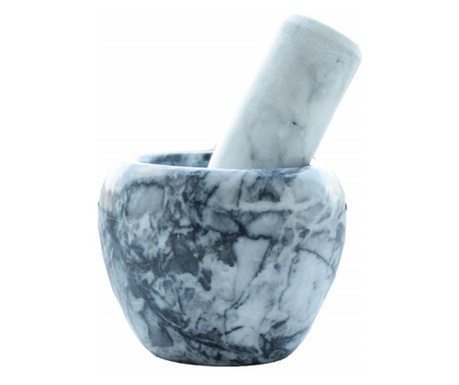 Mojar Pufo cu pistil din piatra, 9 cm, 1.2 kg, gri