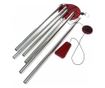 Clopotel de vant cu 6 tuburi sonore metalice argintii pentru casa sau gradina, model Feng-Shui