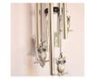 Clopotel de vant cu 5 tuburi sonore metalice pentru casa sau gradina, model Feng-Shui cu 6 bufnite, Pufo