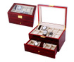 Кутия за съхранение на часовници Pufo Premium, дървена, за 20 часовника