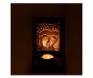 Decoratiune suport Pufo pentru lumanare cu Buddha, 14 x 11 cm