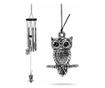 Clopotel de vant cu 5 tuburi sonore metalice pentru casa sau gradina, model clasic cu bufnite