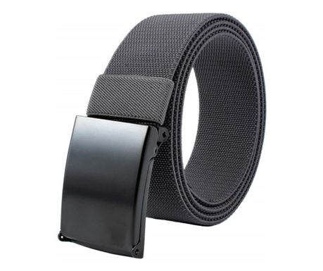 Curea centura Pufo Army Elite Edition pentru barbati 3.8 x 125 cm, reglabila, gri
