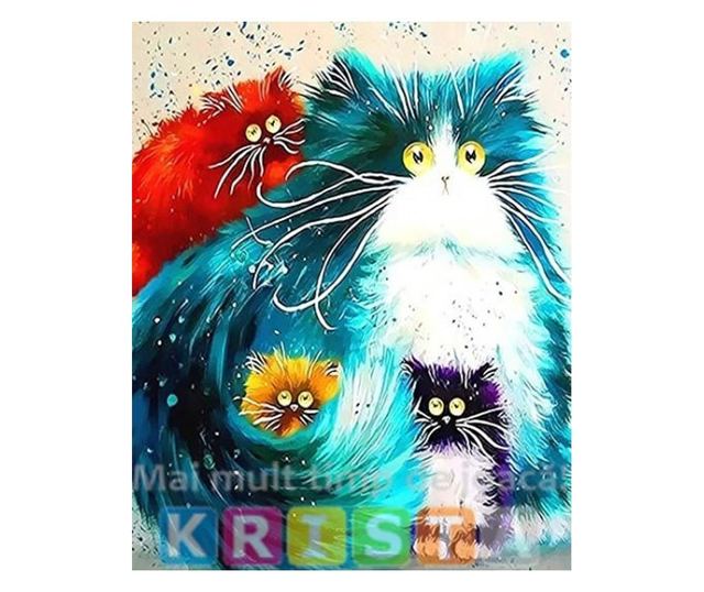 Tablou 500 Picteaza Dupa Numere Pisicile blanoase, 20x30 cm