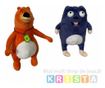 Set doua mascote din plus Ursul Grizzy si Lemingii, 25-30 cm