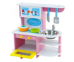 Bucatarie Mare din Lemn Pink Gas Stove for Chef Krista