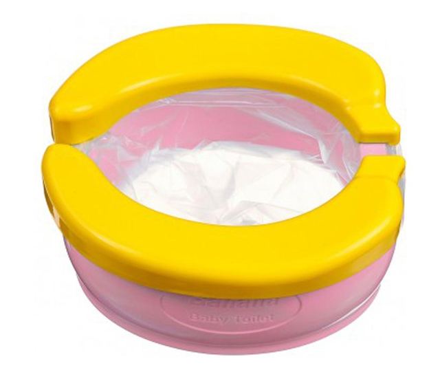 Olita portabila, de calatorie, Banana Travel Potty, roz - Krista®