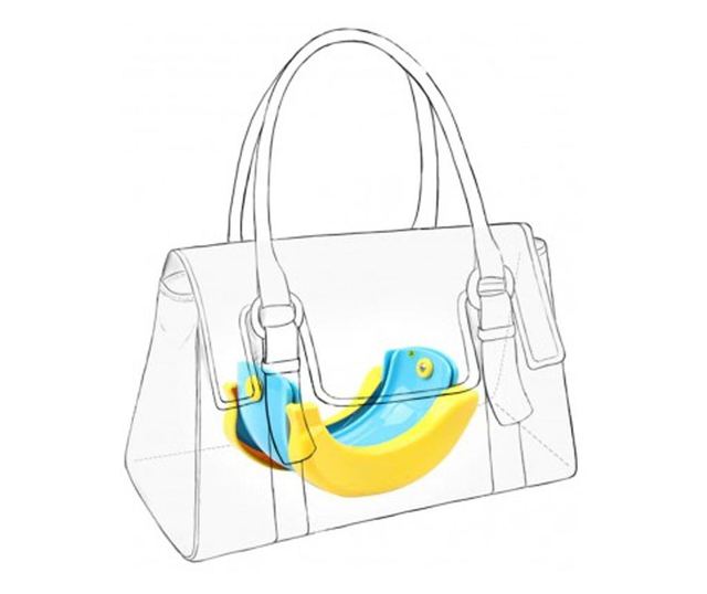 Olita portabila, de calatorie, Banana Travel Potty, roz - Krista®