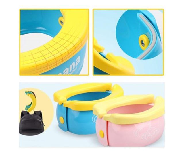 Olita portabila, de calatorie, Banana Travel Potty, roz - Krista®