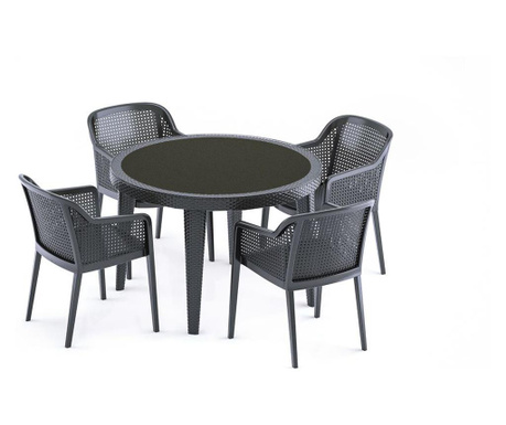 Chair4u OC Airnet erős éttermi terasz szék Fekete.