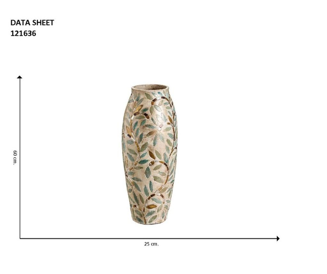 Vaza Ixia, teracota, 25x25x60 cm