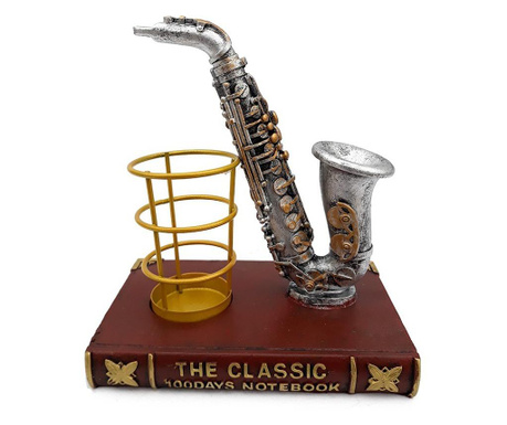 Saxofon cu suport pentru pixuri asezate pe carte, Model 2, 629E