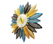 Ceas de perete in forma floare, Gerbera, Silentios, 70 cm,  H930445