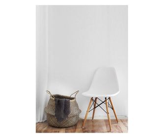 SCAUN ICE ALB,POLIPROPILENA,PICIOARE LEMN Homelux, Alb, 44x51