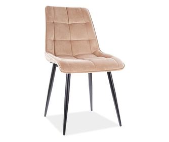 Scaun dining Chic, catifea bej