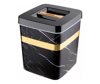 Cutie depozitare eleganta, Pufo Black, 13 x 10 cm, negru