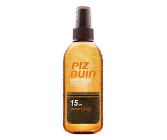 Слънцезащитен спрей Piz Buin Wet Skin SPF 15 Средна защита