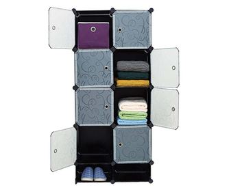 Műanyag elemes szekrény-fekete