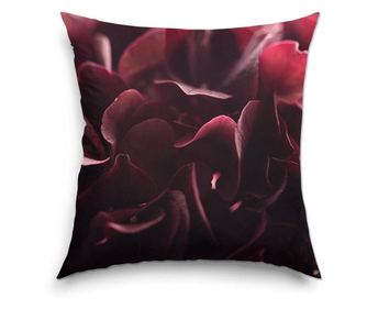 Perna decorativa Art Factory, Hortensia rosie, Flori, Decoratiuni Casa, 38 x 38 cm