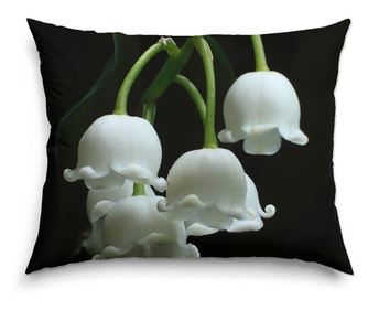 Perna decorativa Art Factory, Lily Of the Valley, Flori, 38 x 48 cm