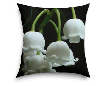 Perna decorativa Art Factory, Lily Of the Valley, Flori, Decoratiuni Casa, 38 x 38 cm