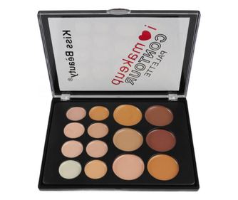 Korrektor paletta Kiss Beauty, I Love Contour Palette, 14 szín