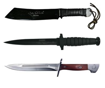 Rambo paket nožev, zbirateljska izdaja, nerjaveče jeklo, večbarvno