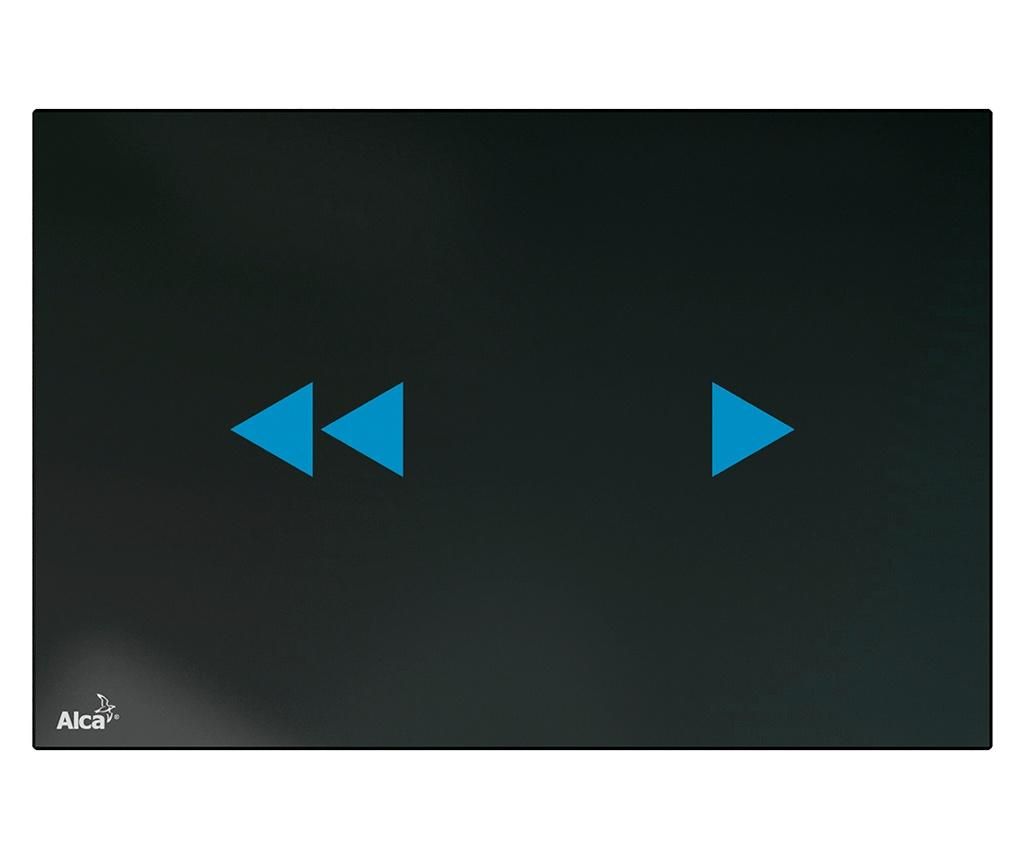 Clapeta de actionare touch-free pentru rezervor incastrat – iluminare, sticla-negru, Alcaplast Night Light 2