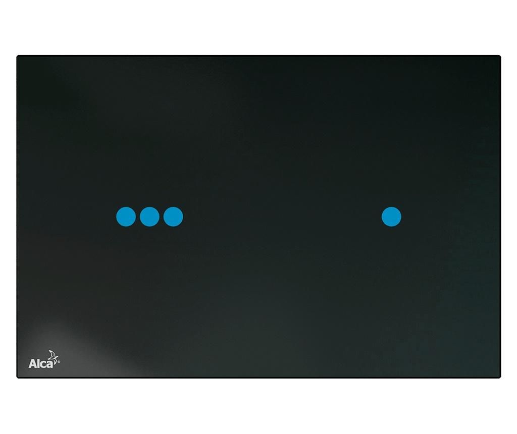 Clapeta de actionare touch-free pentru rezervor incastrat – iluminare, sticla-negru, Alcaplast Night Light 3