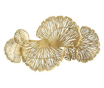 Lyukacsos ginko biloba leveles fali dekoráció, arany - GINKO FEUILLE