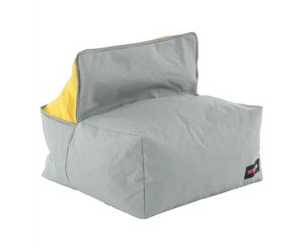 Babzsák, támlássá alakítható, szürke-sárga - BICOLOR