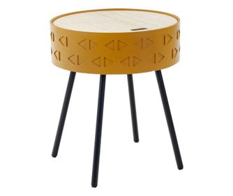 Tárolós lerakóasztal levehető fedéllel, mustársárga - TAMBOUR