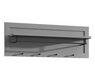 Polcos fali akasztó, akasztórúddal és 4 akasztóval, szürke - PROVENCE CHARME