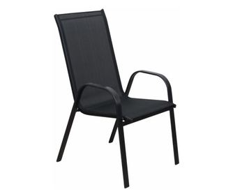 Modern kültéri szék, fekete - CIGALE
