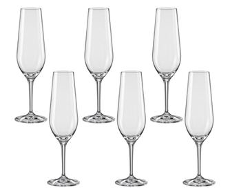 Set 6 pahare sampanie bohemia cristal amoroso  200 ml