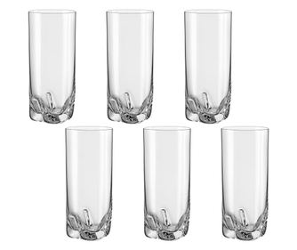 Set 6 pahare bauturi racoritoare BOHEMIA CRISTAL TRIO 300 ml