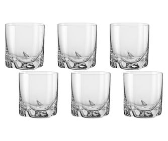 Set 6 pahare pentru whisky bohemia cristal trio  260 ml