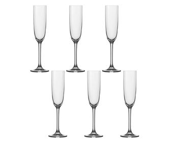 Set 6 pahare sampanie bohemia cristal flamenco  160 ml