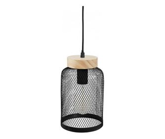 Lustra Steel Mesh Zely, otel, negru,15x25 cm, cablu 80 cm