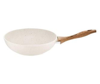 Tigaie wok aluminiu,invelis stone effect nature,26 cm