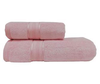Set 2 prosoape bumbac, 50x90 cm + 70x140 cm, 540 gr, roz
